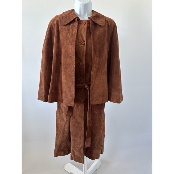 Lilli Ann Dresses & Skirts - VTG Suede Dress and Cape by Lilli Ann San Francisco, Sz: 6-8 Boho Festival 70s